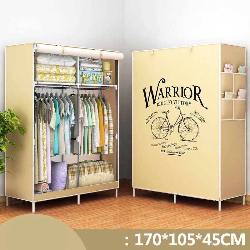 Single dormitory dust-closed wardrobe by My Store, compact storage cabinet with enclosed doors