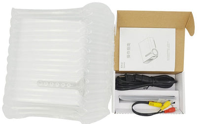 Portable mini HD 1080P projector for home use, compact black design by My Store