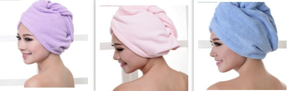 Women's hair dryer cap, absorbent dry hair towel in soft fabric for convenient hair drying