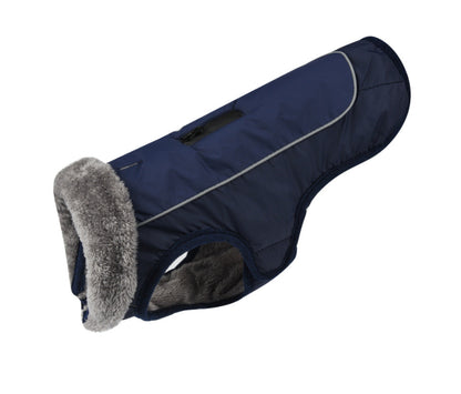 Thickened padded dog coat with reflective details for pet outdoor wear