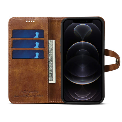 Phone case flip leather wallet bag by My Store, showing a foldable cover and card storage compartments