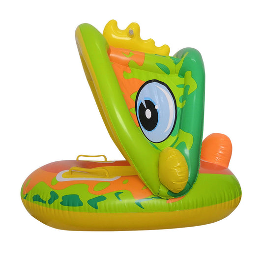 Children's inflatable PVC swimming ring with detachable canopy seat and sunshade toys
