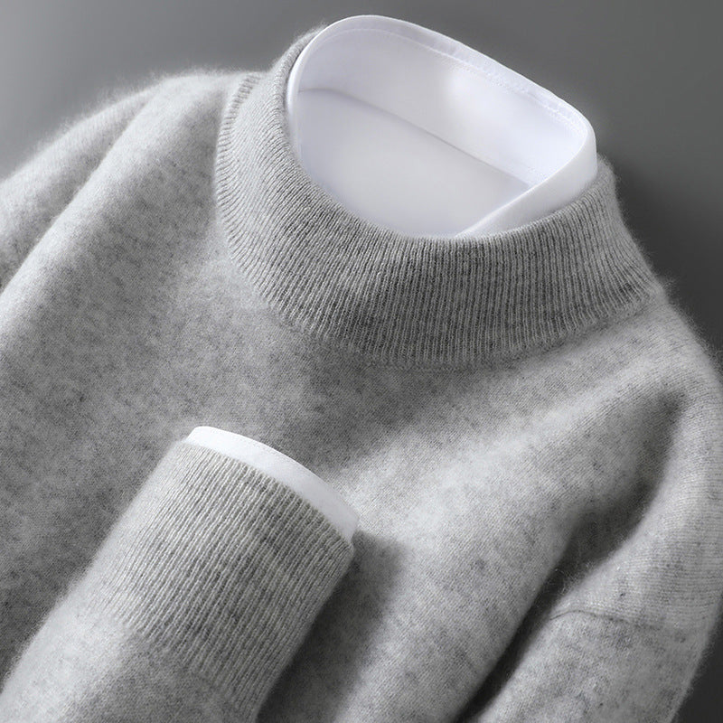 Men's casual loose-fitting cashmere base-layer sweater by My Store
