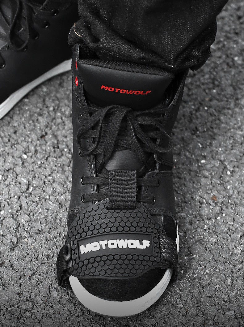My Store motorcycle shoes protective gear in black with reinforced ankle and toe protection