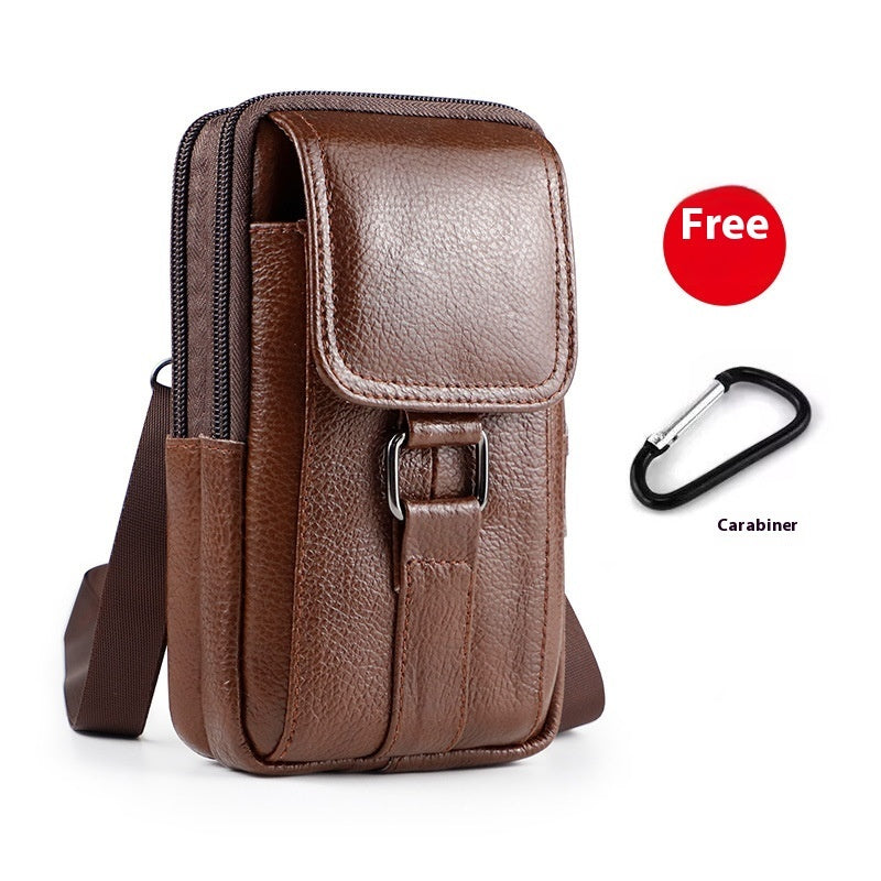 Men's multi-functional belt crossbody working waist bag with adjustable strap and multiple pockets