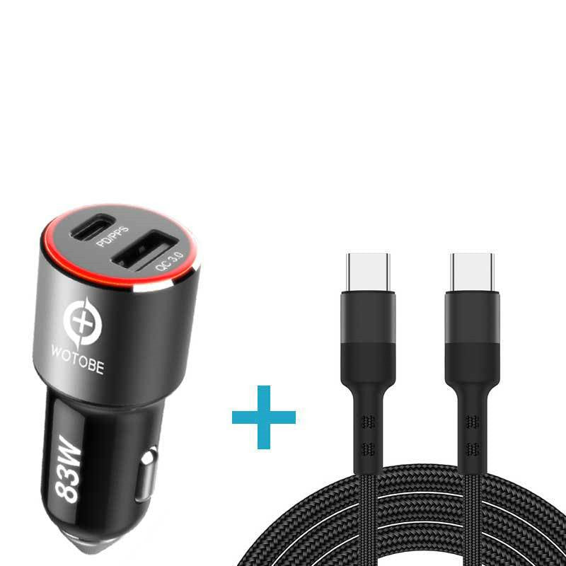 83W car charger by My Store with dual USB ports and compact design for vehicle power####