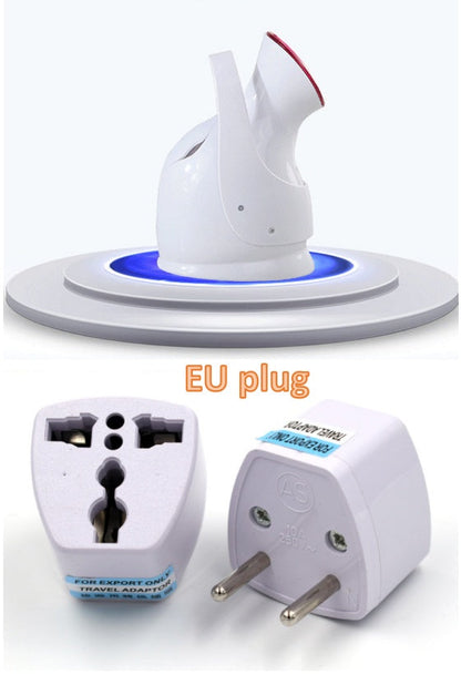 My Store humidifying steaming machine for home use, compact white appliance with visible water tank