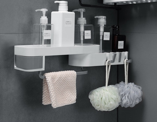 Multifunctional bathroom shelf by My Store for organized storage and easy access to toiletries
