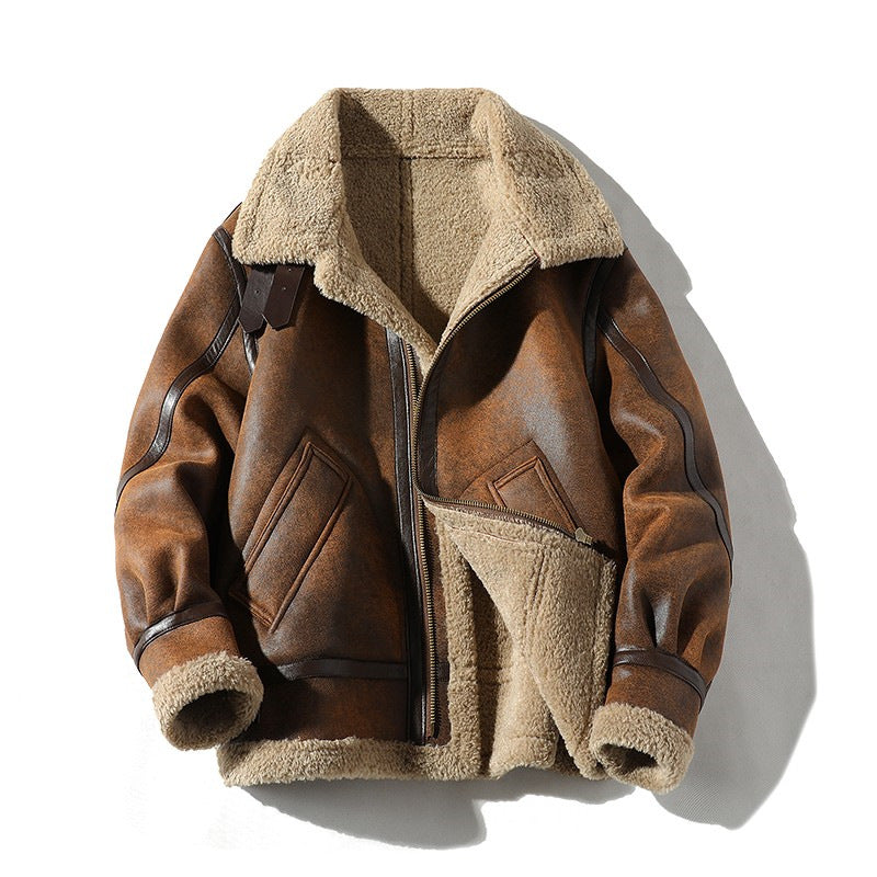 Women's lamb fur coat in a soft, plush finish and classic full-length silhouette