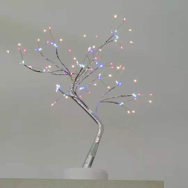 Colored starry sky LED copper wire rice tree lamp with multicolor lights