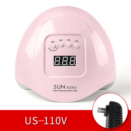 Quick dry nail phototherapy machine, white UV LED nail lamp with open hand-curing chamber