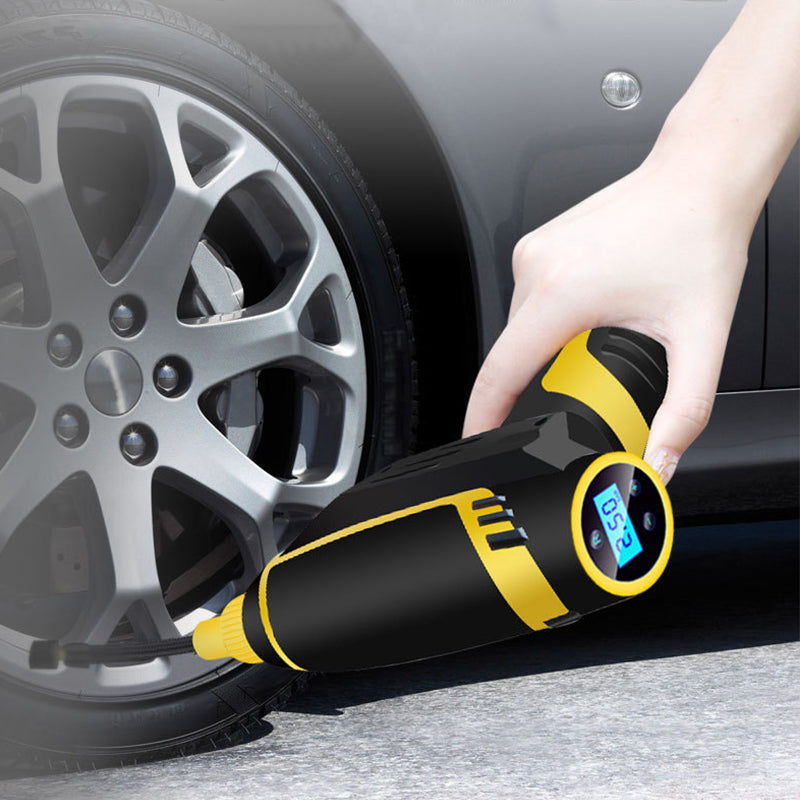 Portable handheld digital LED smart car air compressor with automatic inflation display my Store