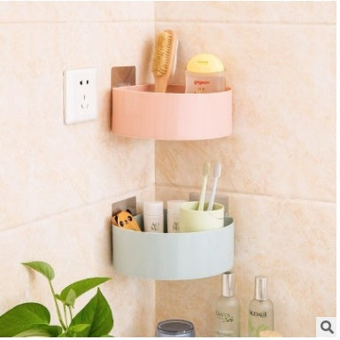 Bathroom standing shelf rack with new accessories holder in a compact design