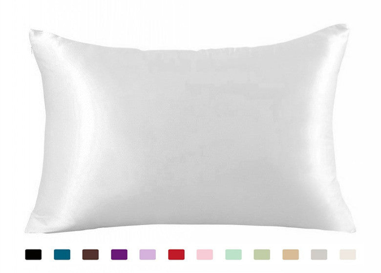 Solid color satin simulation silk single pillowcase, ice silk pillowcase from My Store