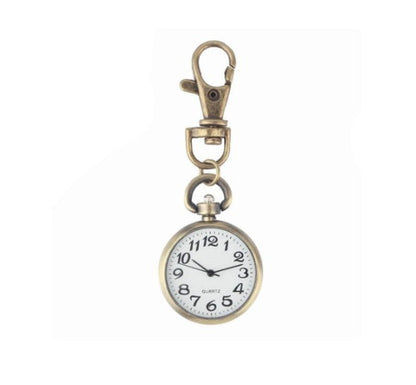 Vintage pocket watch with classic round case and chain by My Store