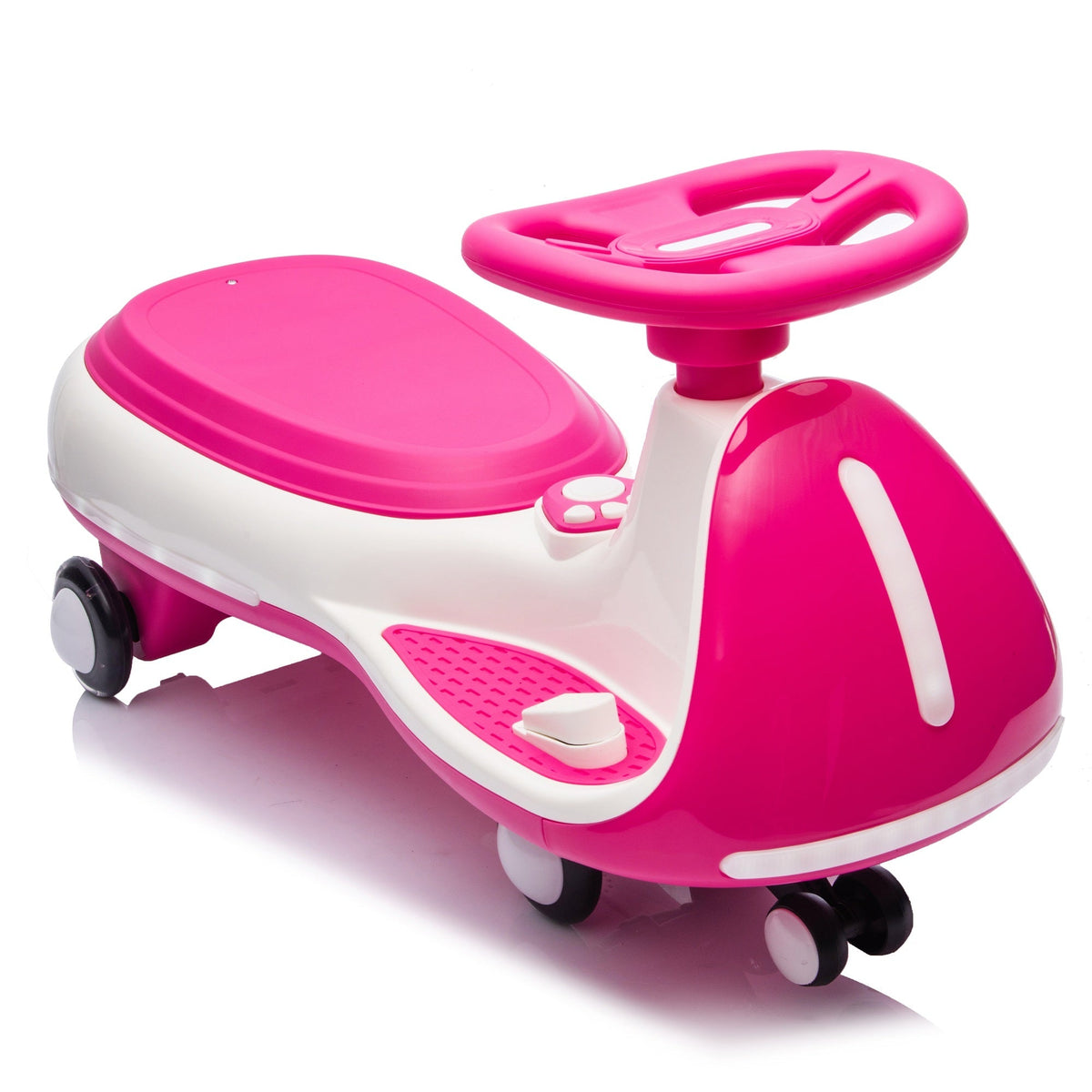 12V electric ride-on toy car with dual motors and LED lights, designed for kids, featuring realistic car details and vibrant colors.