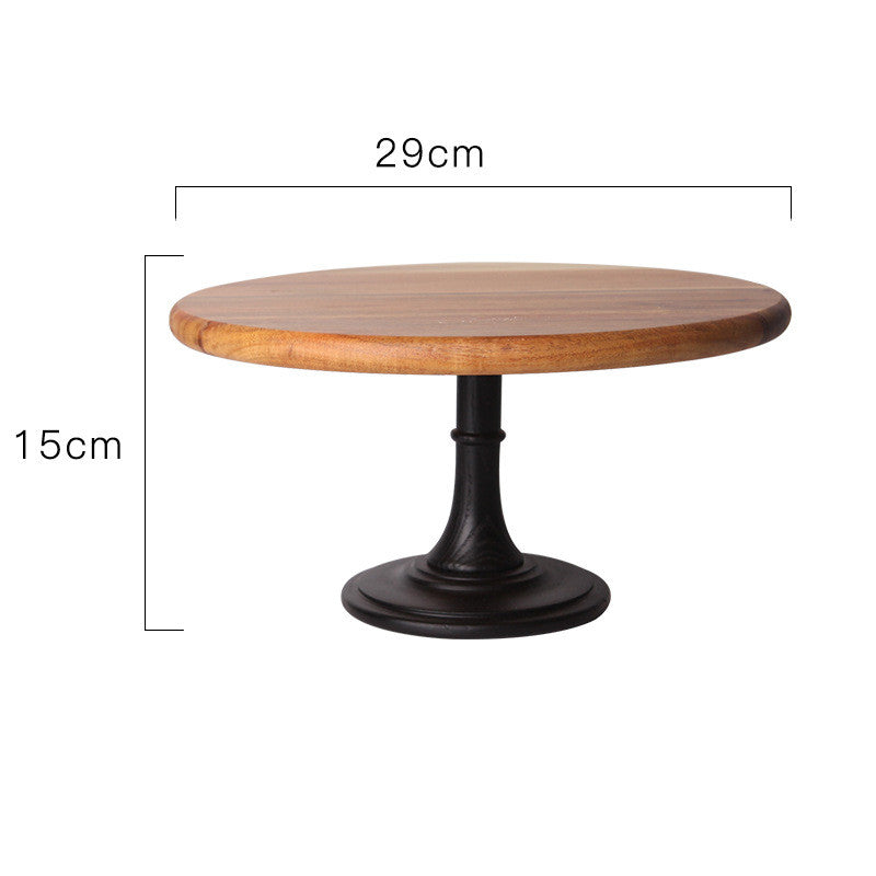 Solid wood tray dessert cake stand for displaying cakes and pastries