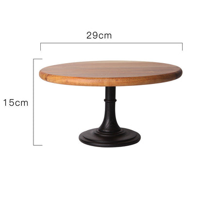 Solid wood tray dessert cake stand for displaying cakes and pastries