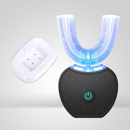 U-shaped lazy ultrasonic electric toothbrush with hands-free mouthpiece design