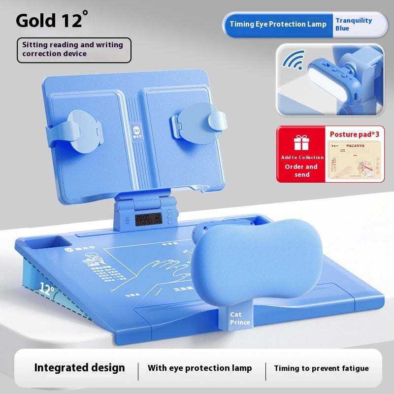 Sitting writing correction device for primary school students, desktop posture and vision protector