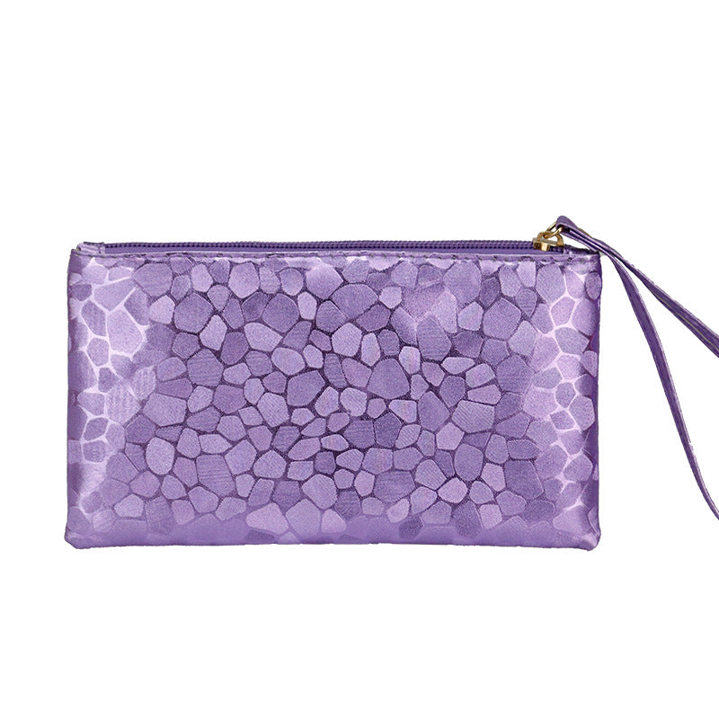 BACKUPMYFILESNOW® women's clutch bag and wallet set with sleek black leather, featuring compact design and elegant stitching.