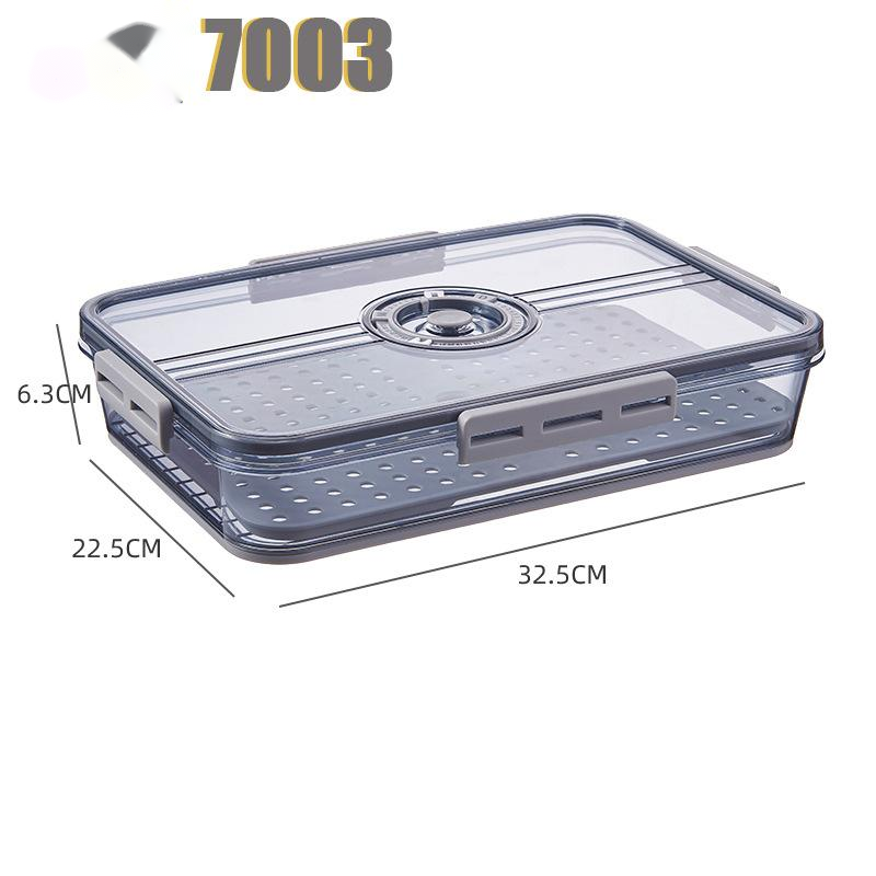 Transparent PET refrigerator storage box for organizing food and containers