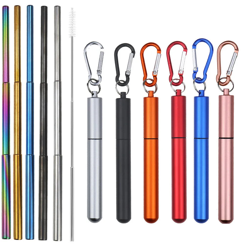 Portable Stainless Steel Telescopic Straw