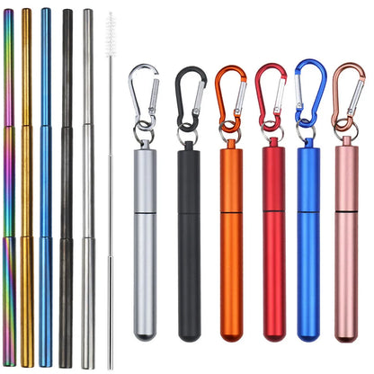 Portable Stainless Steel Telescopic Straw