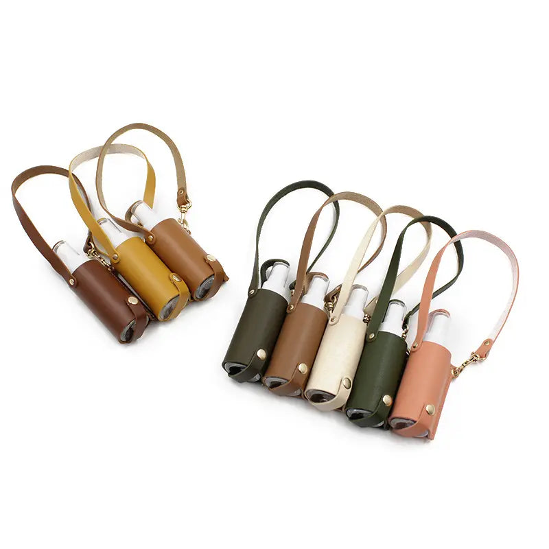 Portable Leather Keychain for 60ml Hand Sanitizer