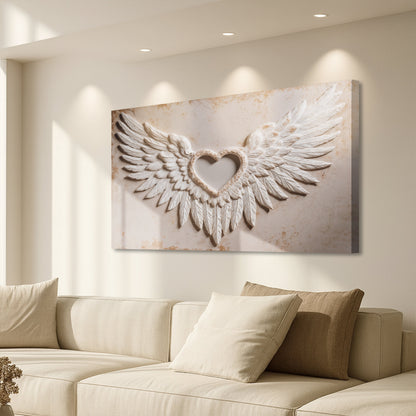 Abstract Wings of Love Canvas wall art by Tailored Canvases featuring vibrant, expressive feather and wing design on canvas.