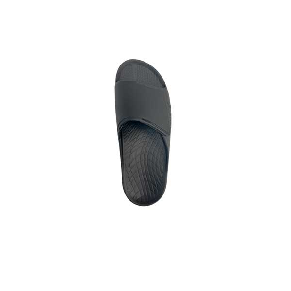 Lucky Feet Shoes men's Sovella Active Recovery Sandals in dark grey, velcro slide design for comfortable recovery footwear.