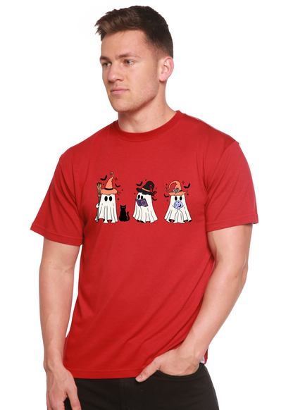 Spun Bamboo Halloween Boo men's short sleeve graphic T-shirt with spooky printed design in bamboo viscose and organic cotton fabric.
