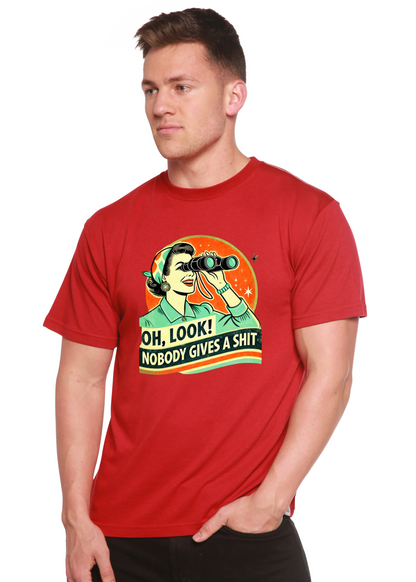 Funny retro woman unisex bamboo cotton graphic T-shirt by Spun Bamboo, featuring a bold printed design on the front.