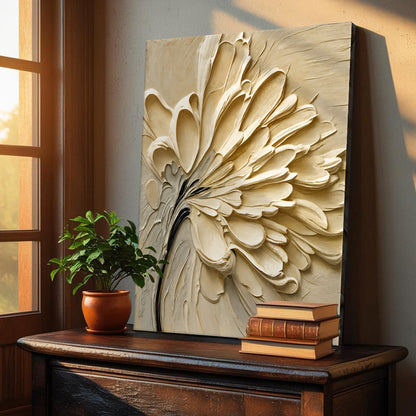 Colorful flower splatter canvas wall art by Tailored Canvases, vibrant floral design on stretched canvas for modern home decor.