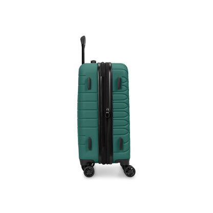 Dark blue Bugatti Collections Mecca 2-piece luggage set with hard-shell design and side handle, ideal for travel.