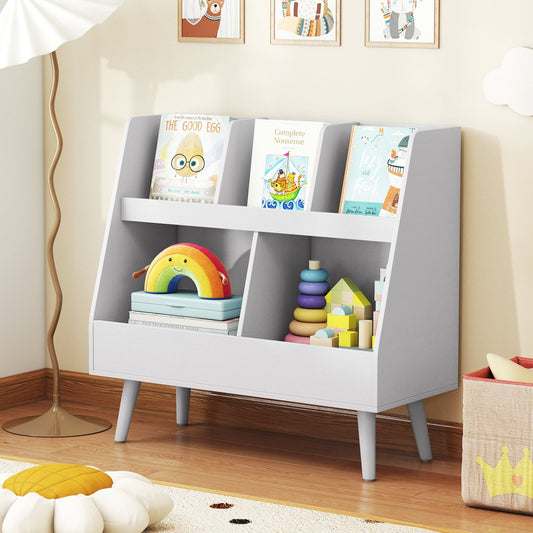 Kids storage furniture by GBruno Store featuring a 5-cube bookshelf and toy organizer for kids' room organization.