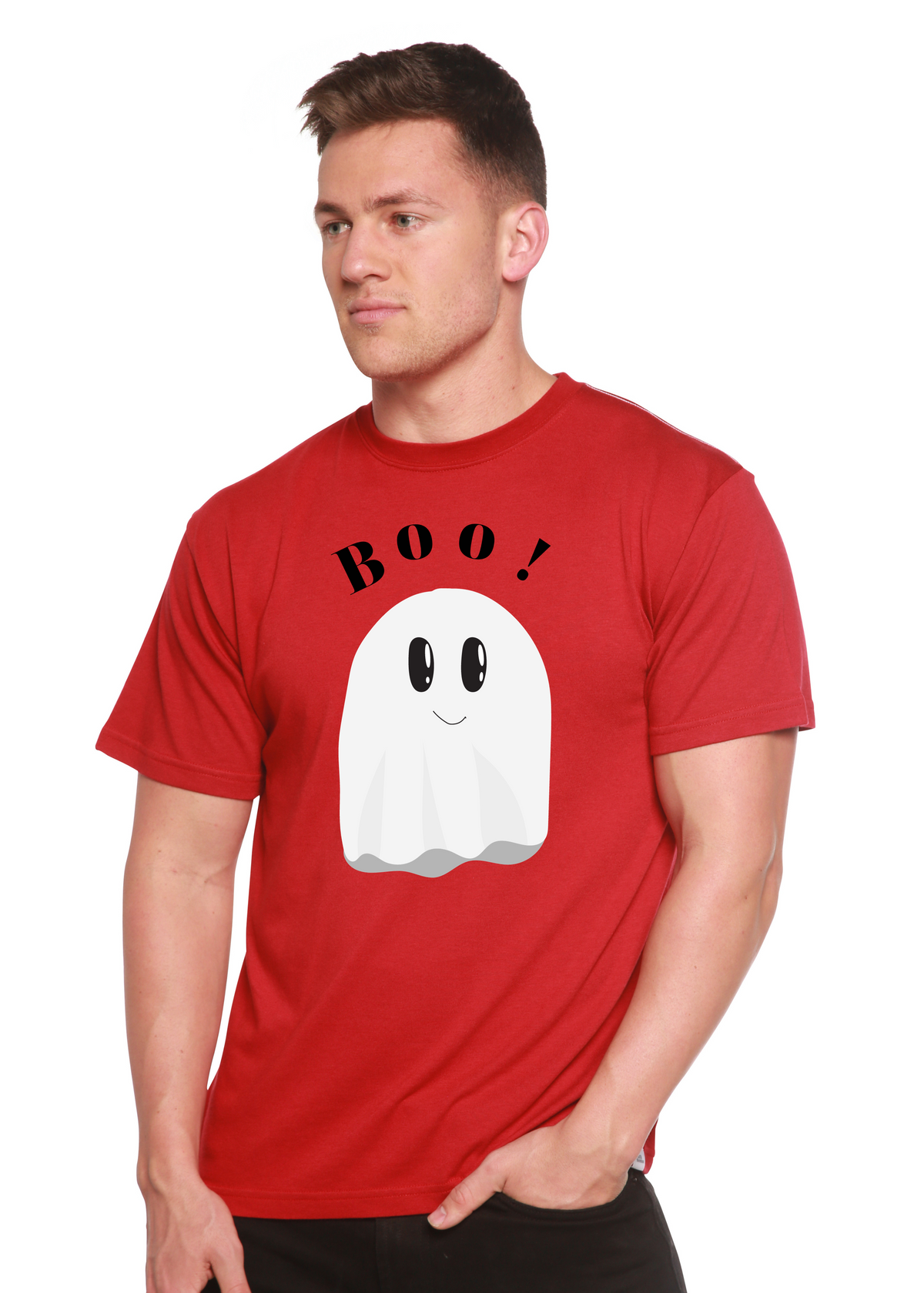 Spun Bamboo men's graphic T-shirt made from bamboo viscose and organic cotton, featuring a printed design on short sleeves.
