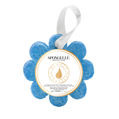 Spongellé Wild Flower Assorted Pack body wash infused buffers with floral designs and vibrant colors in a set of five.