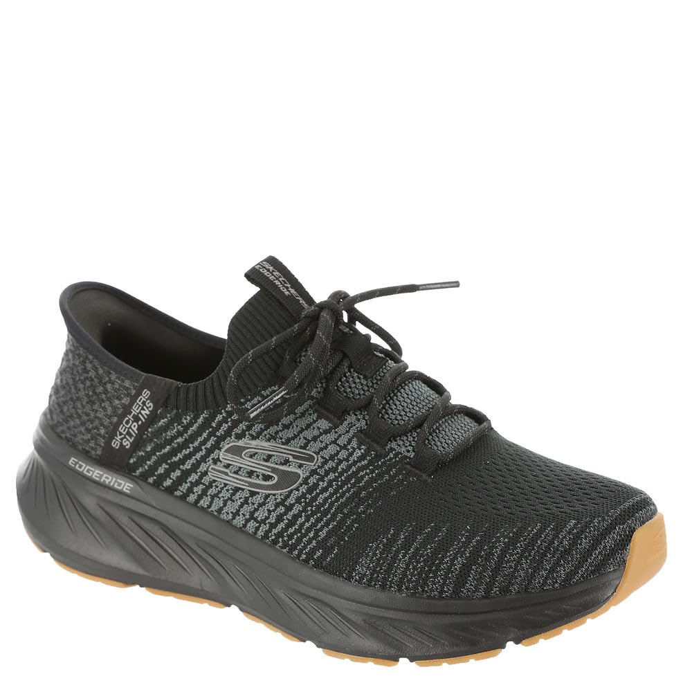 Black Skechers Men's Raygo Edgeride slip-on sneaker with easy slip design, size 16 XW, shown on a plain background.