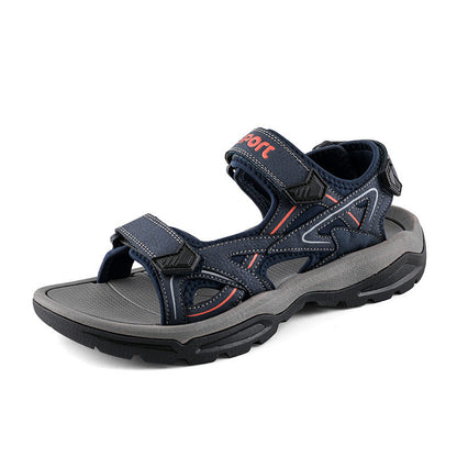 Men's casual beach sandals for summer, open-toe design with adjustable straps