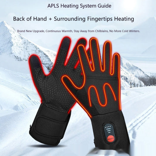 Outdoor mountaineering rechargeable heated gloves with insulated design for cold-weather activities