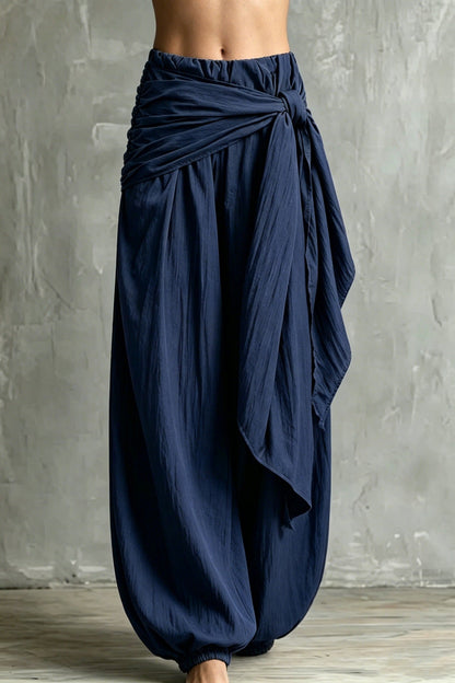 Women's loose casual pants with tie-waist design by My Store