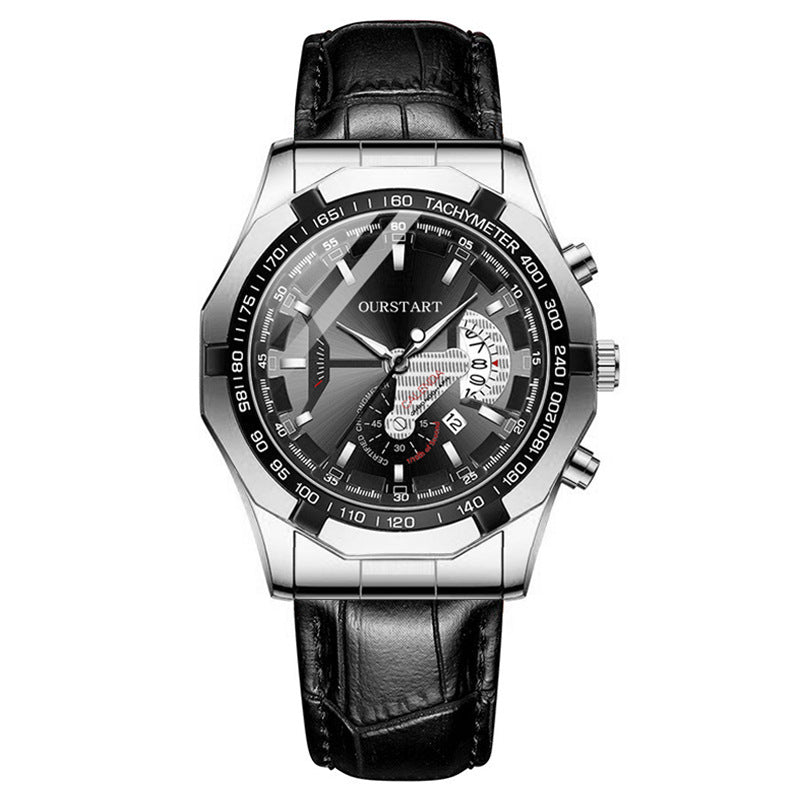 Non-mechanical calendar business watch for men by My Store with classic dial and date display