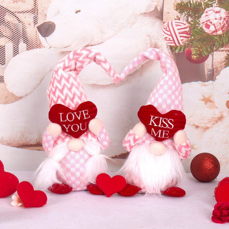 Valentine’s Day love doll ornaments in romantic decorative design