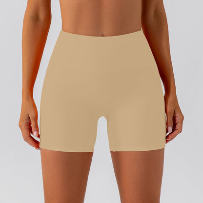 Lightweight breathable women's yoga workout shorts with a comfortable, flexible fit