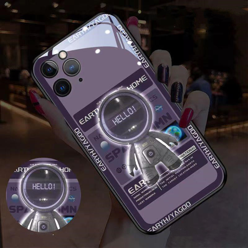 Glow phone case suitable for iPhone 12 Pro Max, protective mobile cover with luminous design