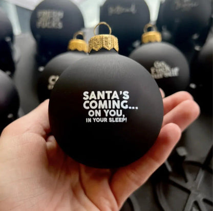 Funny black Christmas ornament decorations for holiday tree display