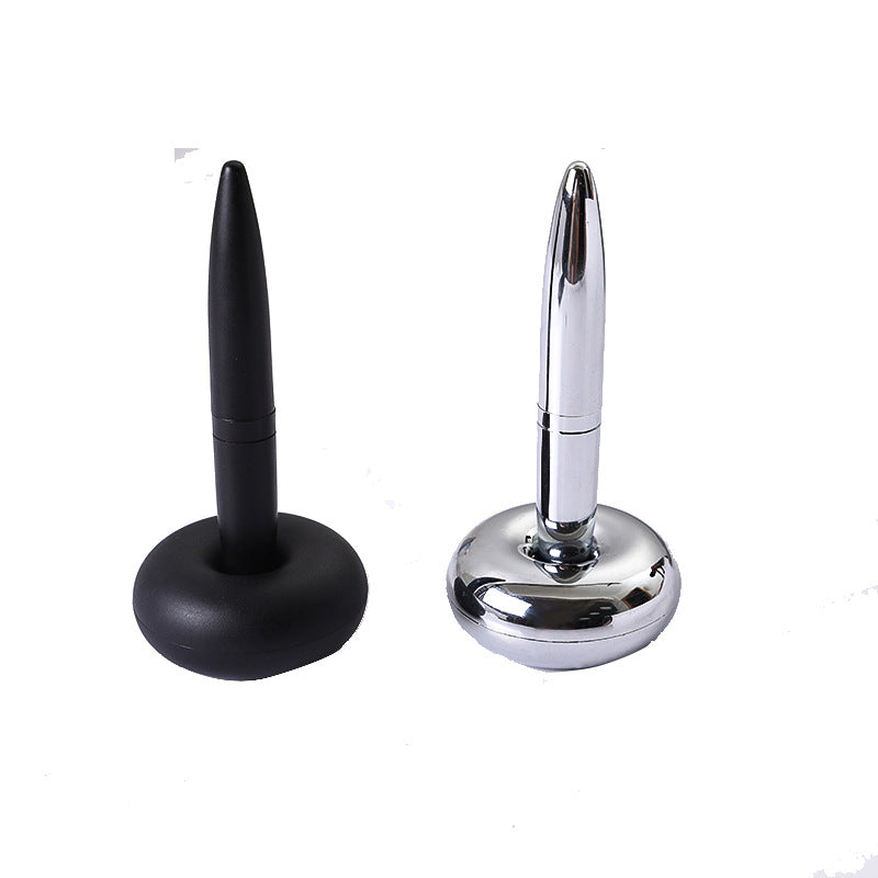 Printable magnetic suspension bracket holding a signature pen for business office use