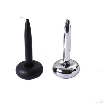 Printable magnetic suspension bracket holding a signature pen for business office use