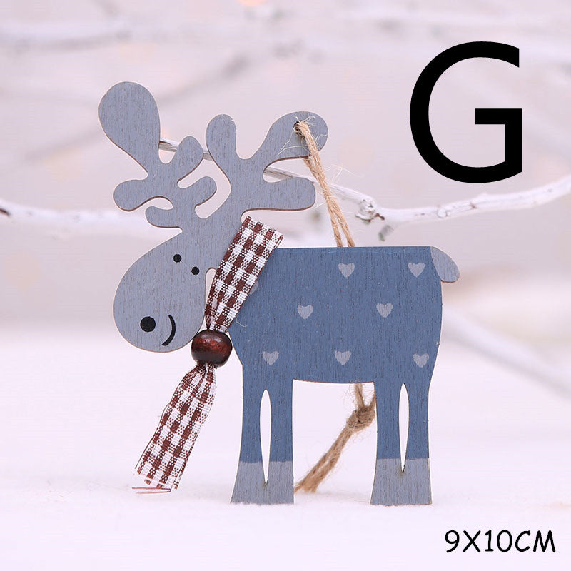 Christmas decorations wooden pendant featuring a festive hanging ornament design.